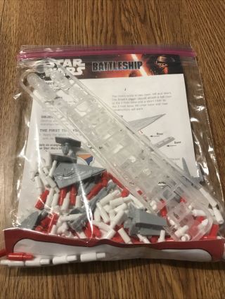 2014 Star Wars Battleship Game Replacement Parts Red & White Pegs Ships & Stands