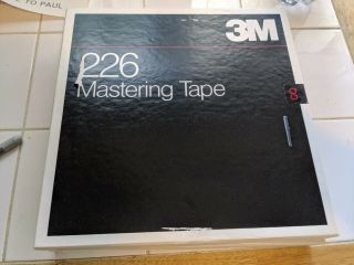 Scotch 3m Studio Mastering Tape 226 10.  5 " Metal Reel 1/4 " Box Radio Program Vtg 3