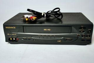 Magnavox Philips Vhs Hq 4 Head Stereo Vcr Vr601bmg23 Recorder Player -