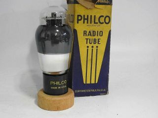 Old Stock Boxed Long Neck Shouldered Philco 6l6 - G Black Plate Tube