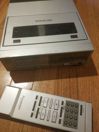 Vintage Panasonic Pv - 8000 Portable Video Cassette Recorder Vhs,  Remote Read