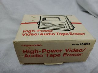 Realistic High Power Bulk Eraser Video Audio Tape Cat No 44 - 233a
