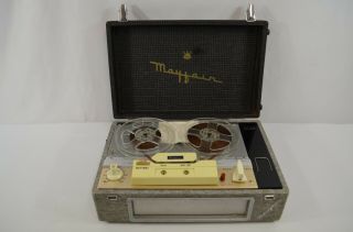 Mayfair Ft - 22 Portable Tape Recorder Reel To Reel 1960s Vtg