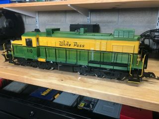 Lgb White Pass Locomotive W/ Sound Green And Yellow Custom By Shawmut Car Shops