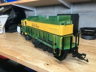 LGB White Pass Locomotive w/ Sound Green and Yellow custom by Shawmut Car Shops 2