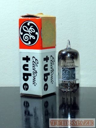 Rare Ge 12ay7 Box Plates Tube [] - Getter - 1950s - Test Nos
