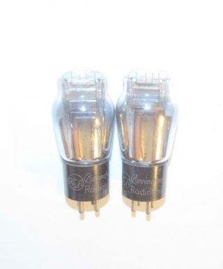 Identical Matched Pair - Rca/cunningham 71a St Amplifier Tubes.  Tv - 7 Test As Nos.
