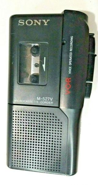 Sony Pressman Microcassette Recorder M - 527v Vor Black Handheld