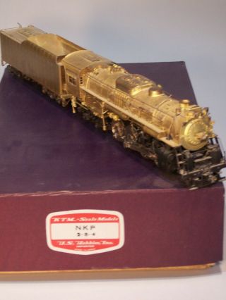 O Scale Brass Ktm/u.  S.  Hobbies 2 - 8 - 4 Nkp Berkshire Steam Engine And Tender
