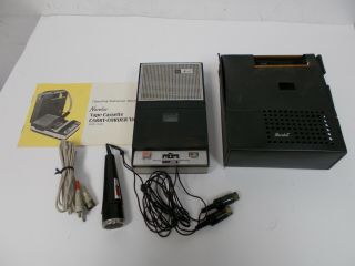Vintage Norelco Tape Cassette Recorder Carry - Corder 150 El3302 Box 107
