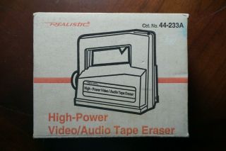 Vintage Radio Shack Realistic 44 - 233a High Power Video / Audio Tape Eraser,  Box