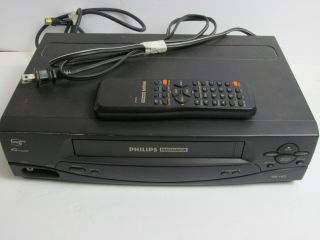Philips Magnavox Vrz242at21 4 - Head Vcr Video Cassette Recorder Vhs Player