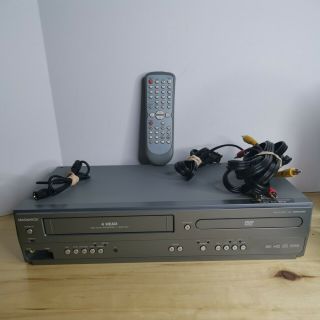 Magnavox Cmwd2206 Dvd Player /vcr Combo & Remote Vhs Side Not