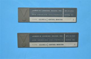 2 - Jbl 4311 4311wx - A Control Monitor Speaker Badges,  Label,  Metal Plates