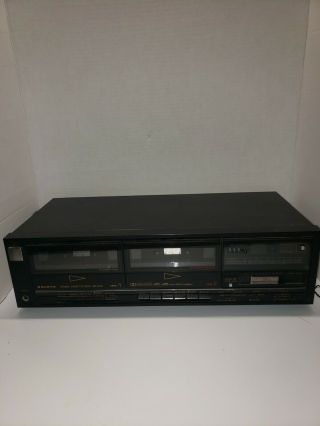 Vintage Sanyo Rd W59 Dual Cassette Deck Tape Recorder Player - Perfectly