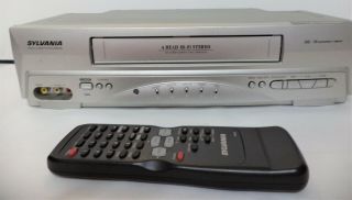 Sylvania 6260vf Vcr Player Vhs Recorder 4 Head 19 Micron With Remote