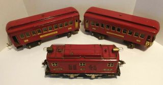 Lionel Pre War Standard Gauge No.  8 Engine With No.  337 Pullman And No.  338 Obse