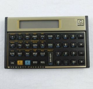 Hewlett Packard Hp - 12c Gold Financial Calculator With Case And Guide (cond)