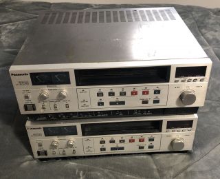 Two Vintage Panasonic Ag - 6200 Vhs Vcr Player - Parts