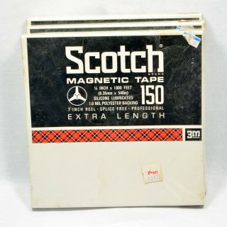 3 X 3m Scotch Magnetic Tape 150 1/4 In X 1800 Ft 1.  0 Mil 7 Inch Reel