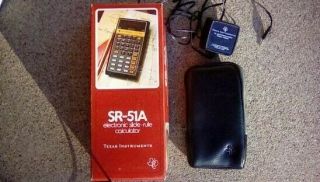 Texas Instruments Ti Sr - 51a Electronic Calculator With Case And Box