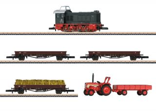 81772 Marklin Z - Scale Cl 236 Diesel Locomotive " Light Freight Train " Train Set