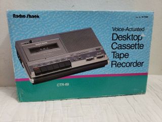 Vintage Radio Shack Voice Activated Cassette Tape Recorder/player Ctr - 69 14 - 1154