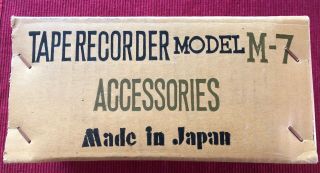 Vintage Akai M - 7 Tererecorder Microphones In Zip Case - Box -