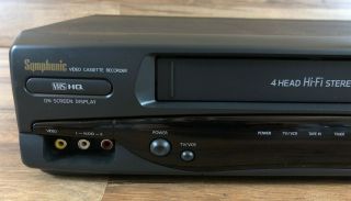 Symphonic SE436G 4 Head VCR VHS Player Recorder 2