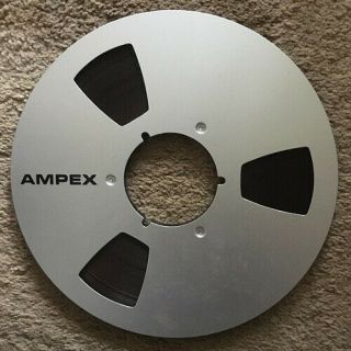 Ampex 10.  5 Metal Aluminum Take - Up Reel For 1/4 " Tape W/ Tape & Box