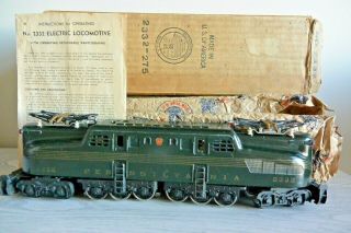Lionel Post - War,  No.  2332 - 275 Green Gg1 Electric Locomotive -