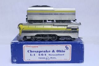 Ho Scale Njcb Custom Brass Chesapeake & Ohio L - 1 Streamlined 4 - 6 - 6 W/ Box