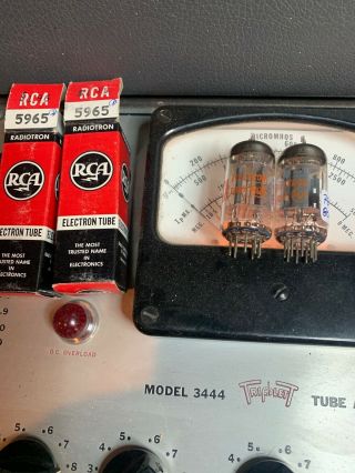 Vintage (2) Matched Pair Rca 5965 Nos/nib Tubes Test Very Strong And Even