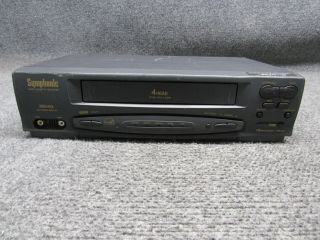 Symphonic Sl240a 4 Head Vcr Player Video Cassette Recorder Vhs Tape Player