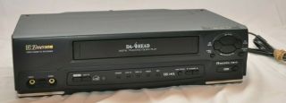 Emerson Ewv401b Hi - Fi Stereo 19 Micron 4 Head Vhs Vcr Player/recorder