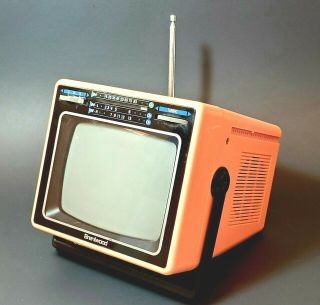 Vintage Pastel Pink Brentwood Portable Tv Btv - 21 1986 With 12v Adapter