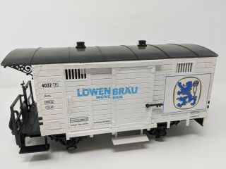 Vintage Lgb G Scale Trains Lowenbrau Beer Billboard Box Car Wagon 4032