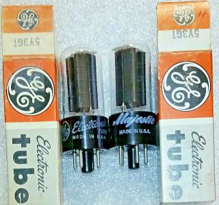 Pair 5y3gt Ge Nos Nib Vacuum Tubes,  Same 0 - 52 Code,  One Made For Majestic
