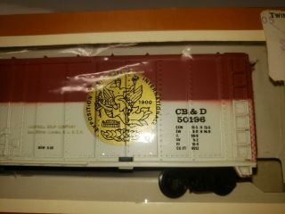 Vintage Tyco HO Scale Campbell ' s Condensed Soup 62 ' Box Car CB&D 50196 2