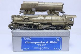 Ho Scale Njcb Custom Brass Royale H - 7a C&o 2 - 8 - 8 - 2 Engine & Tedner W/ Box