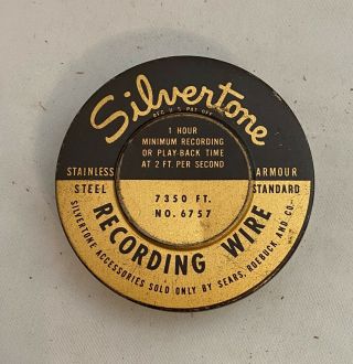 Vintage Silvertone Recording Wire Sears Roebuck & Co.  7350 Ft