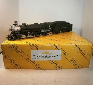 Sunset Models O Scale Brass 2 - Rail Union Pacific 2 - 8 - 2 Steam Loco/ten - Tstd Mib