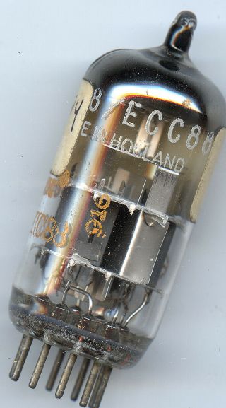 Amperex Ecc88 6dj8 Holland Vacuum Tube Dimpled Getter Guaranteed ⊿9a4