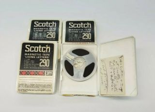 (4) Scotch 3m Magnetic 3 " Audio Recording Reel Tape 1/4 " - 200 - " Living Letters "