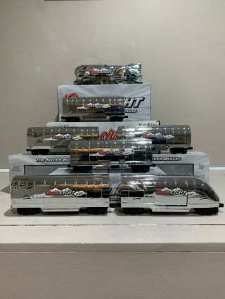 Mth 30 - 1433 - 1 Coors Light Silver Bullet Set Ps2 W/ Tail Car & 2 Add On Cars