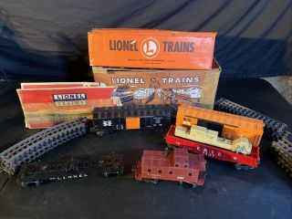 Lionel Postwar 2501w O Empty Set Box From 1958,  Plus Cars And Accesories