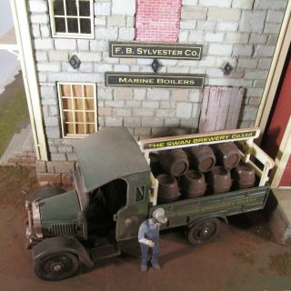 O Scale On30 1:43 Scale Painted & Weathered Ford Thorny - Craft Beer Truck