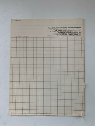 VINTAGE SX 939 PIONEER OPERATING INSTRUCTIONS AND SCHEMATIC SX - 939 2