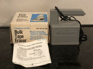 Radio Shack Realistic Bulk Tape Eraser Model 44 - 232 - W/ Box