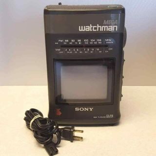 Sony Watchman Mega Fd - 510 Tv Fm Am Radio Receiver Vintage